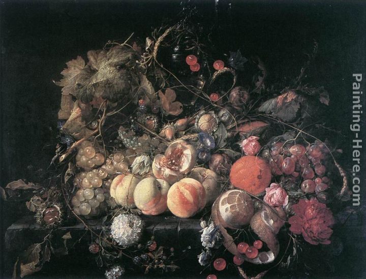Cornelis de Heem Still-Life with Flowers and Fruit